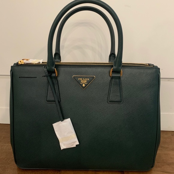 Prada Handbags - New Prada Medium Saffiano Leather Double Zip Tote